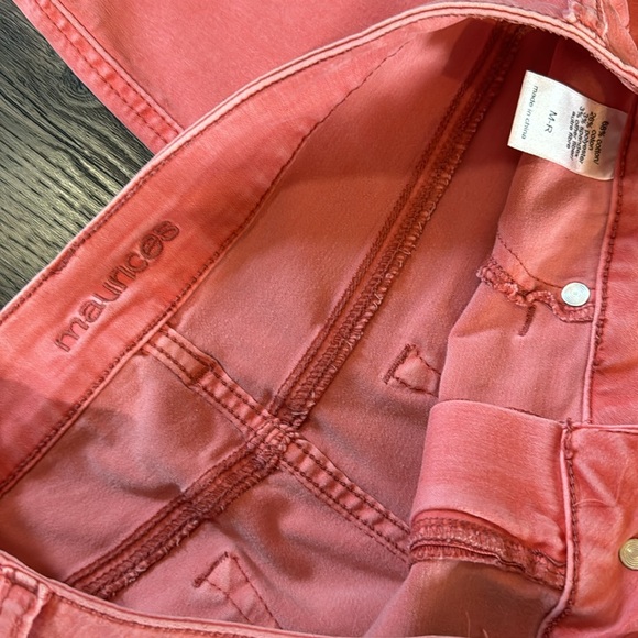 Maurices jeggings, coral color size medium - Picture 2 of 2